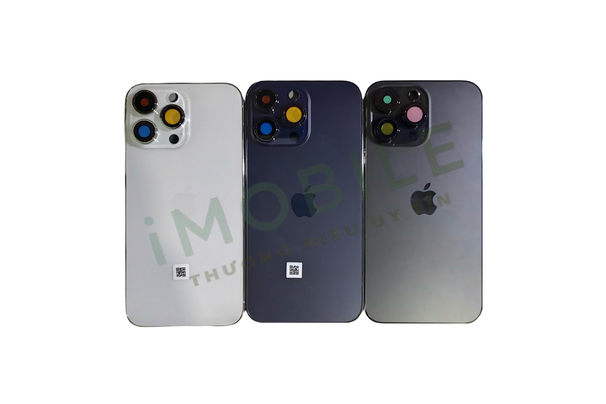 Bộ Vỏ iPhone 14 Pro Max màu đen, trắng, tím Bộ Vỏ iPhone 14 Pro Max màu đen, trắng, tím