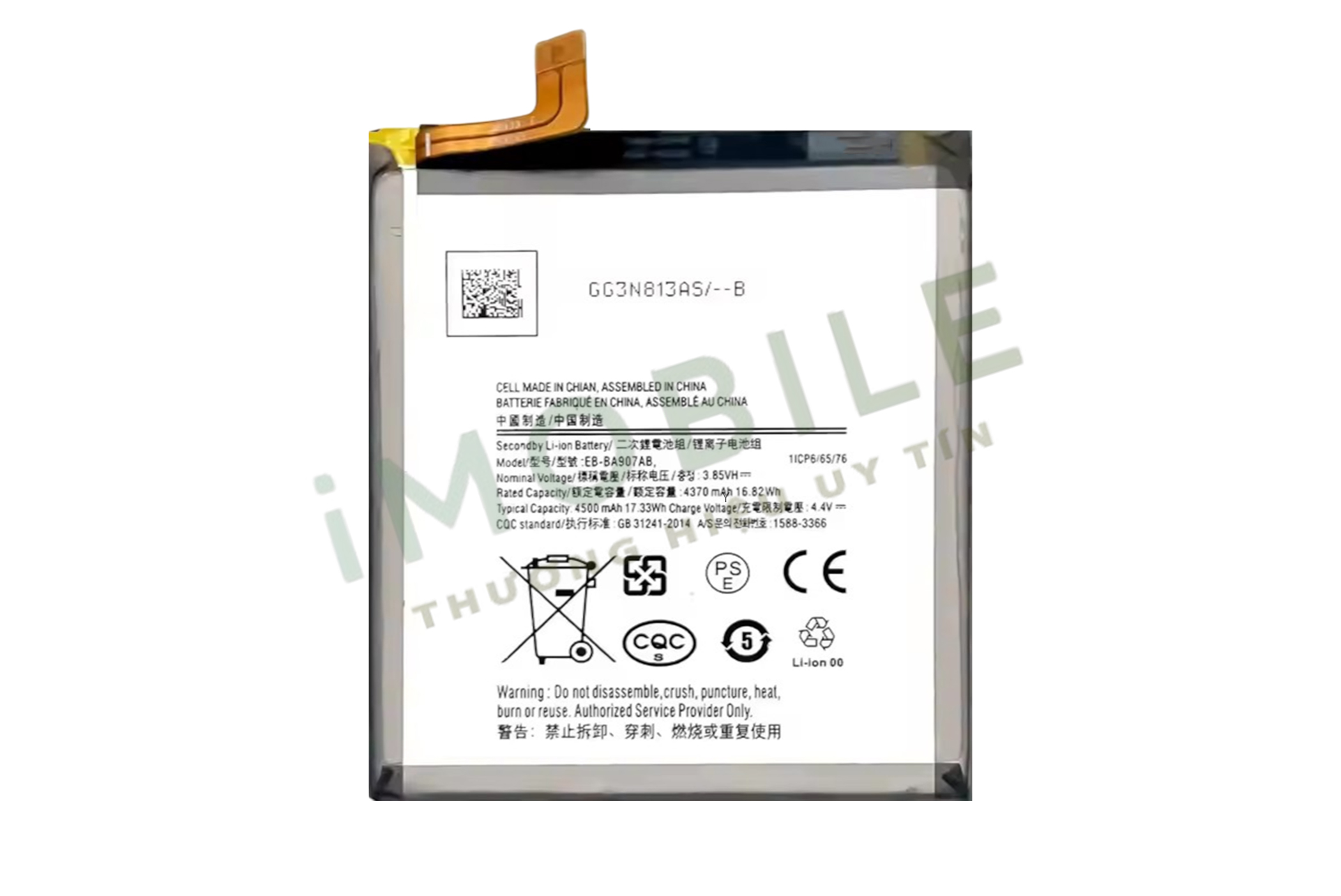 Pin Samsung S10 Lite 2020, G770, EB-BA907ABY 4500mAh Pin Samsung S10 Lite 2020, G770, EB-BA907ABY 4500mAh