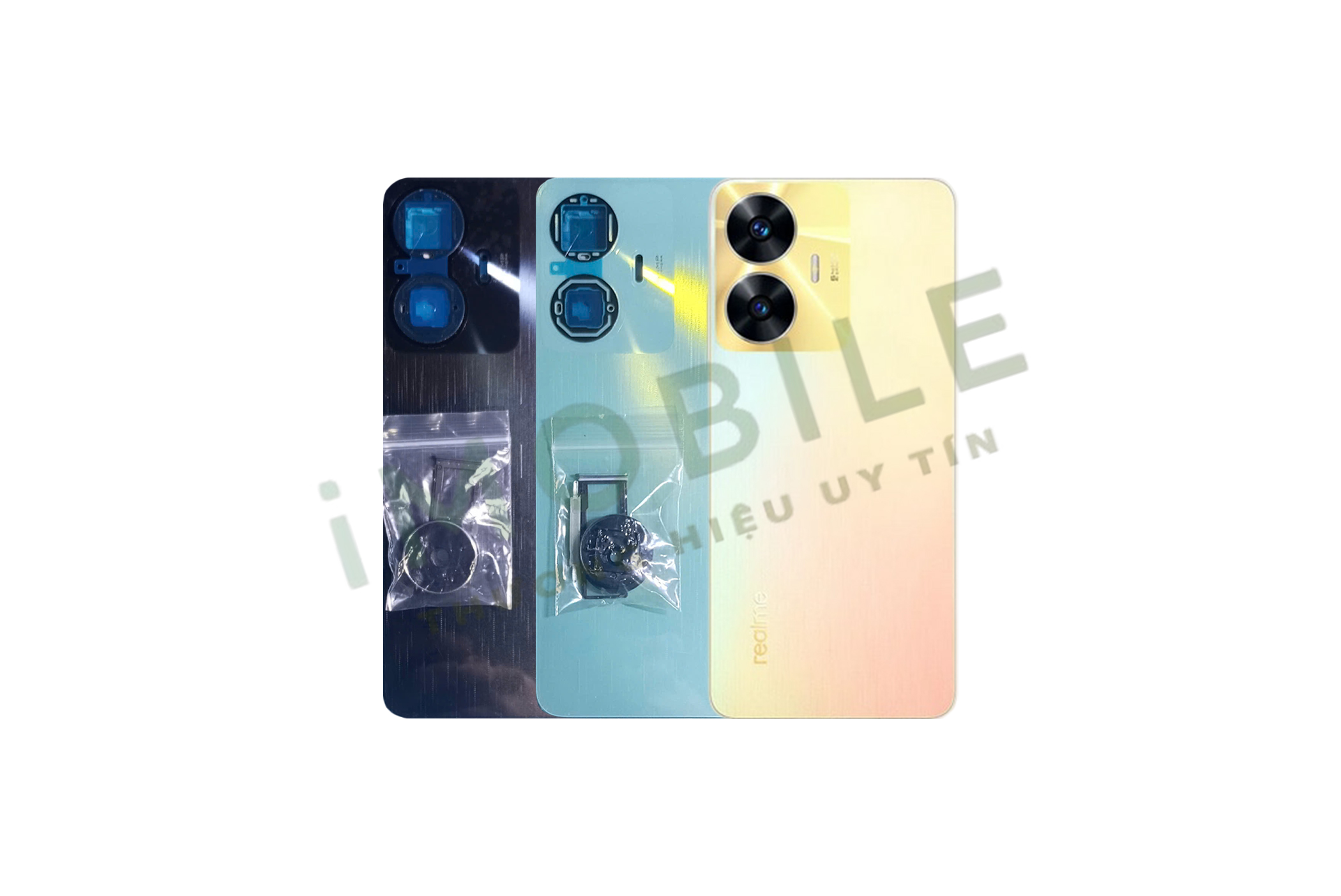 Vỏ Điện Thoại Realme C55 Full Bộ màu đen, xanh, vàng Vỏ Điện Thoại Realme C55 Full Bộ màu đen, xanh, vàng