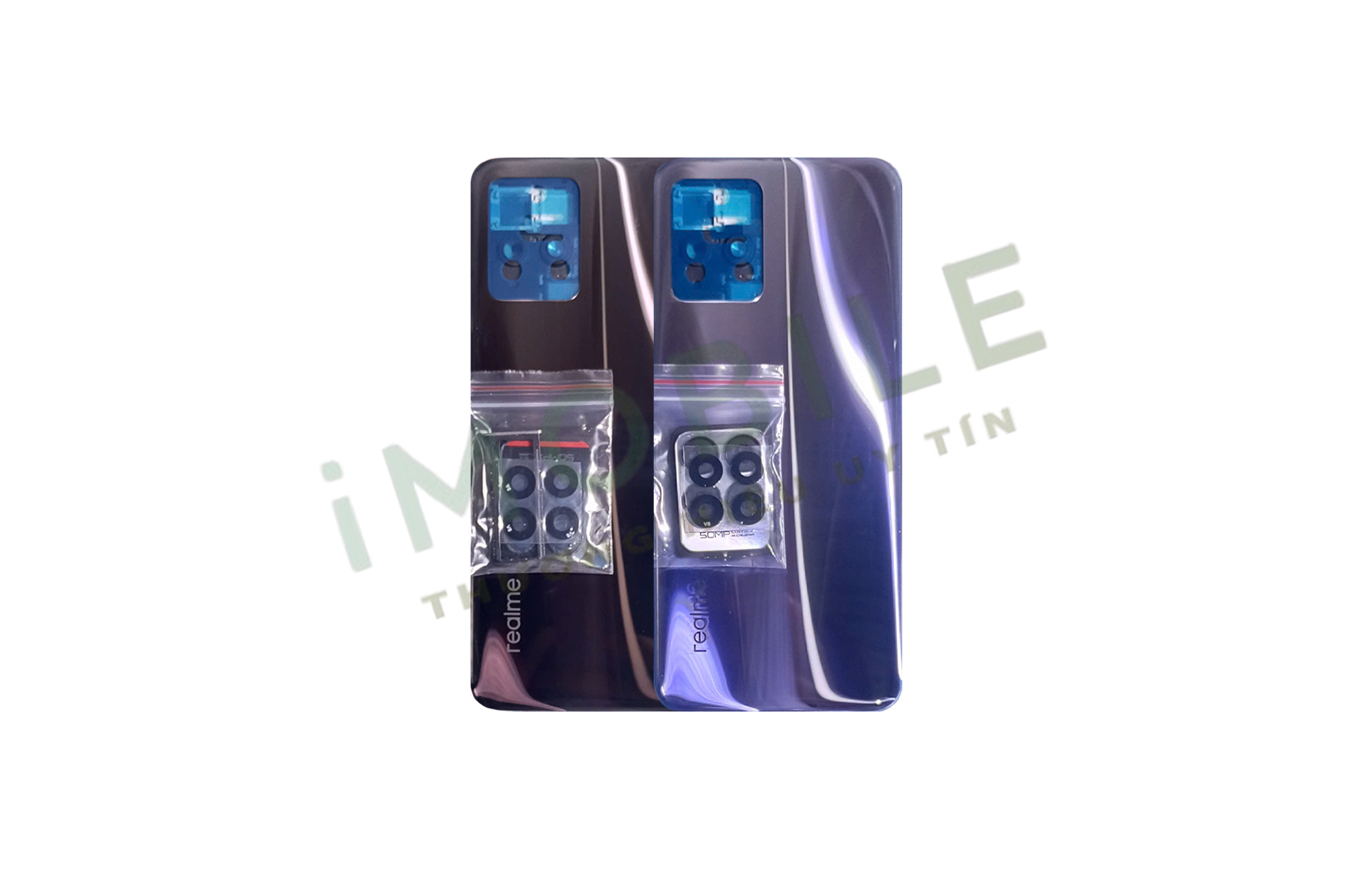 Vỏ Realme 8i Full Bộ màu đen, tím