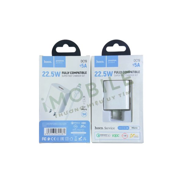 Bộ Sạc Micro Hoco DC19 22.5W